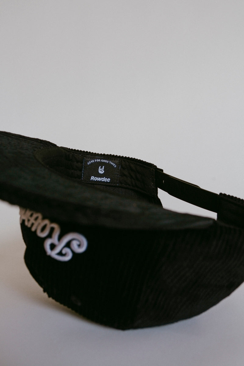 Corduroy Snapback - Black